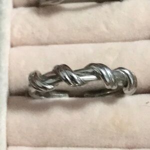 S925 Stamped Silver Twisted Ring